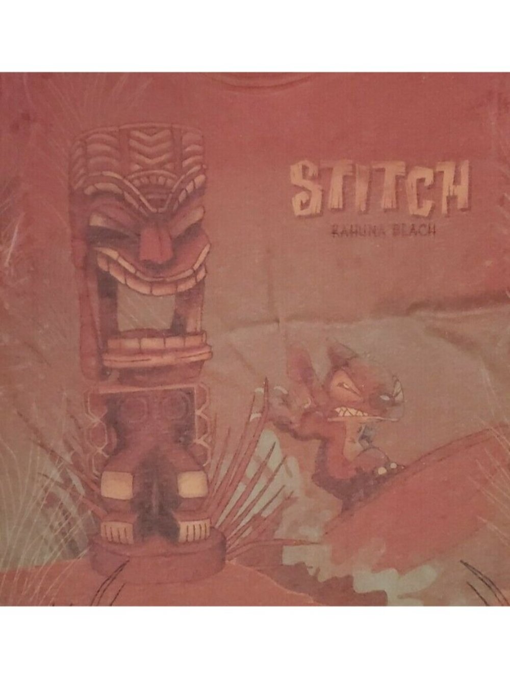 Disney Store Lilo & Stitch Hawaiian Tiki Graphic T-Shirt Boys XXS 2/3 NEW